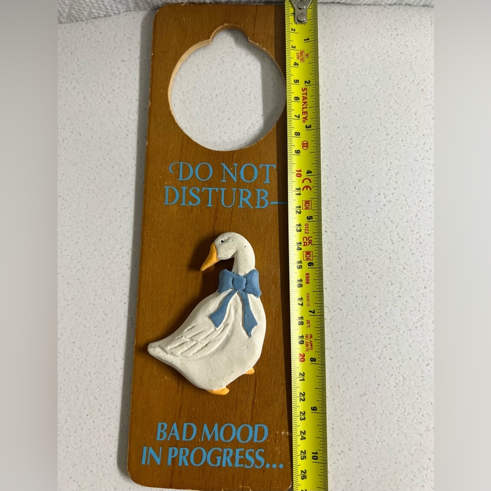 Do Not Disturb Goose Door Hanger Vintage - Picture 7 of 7